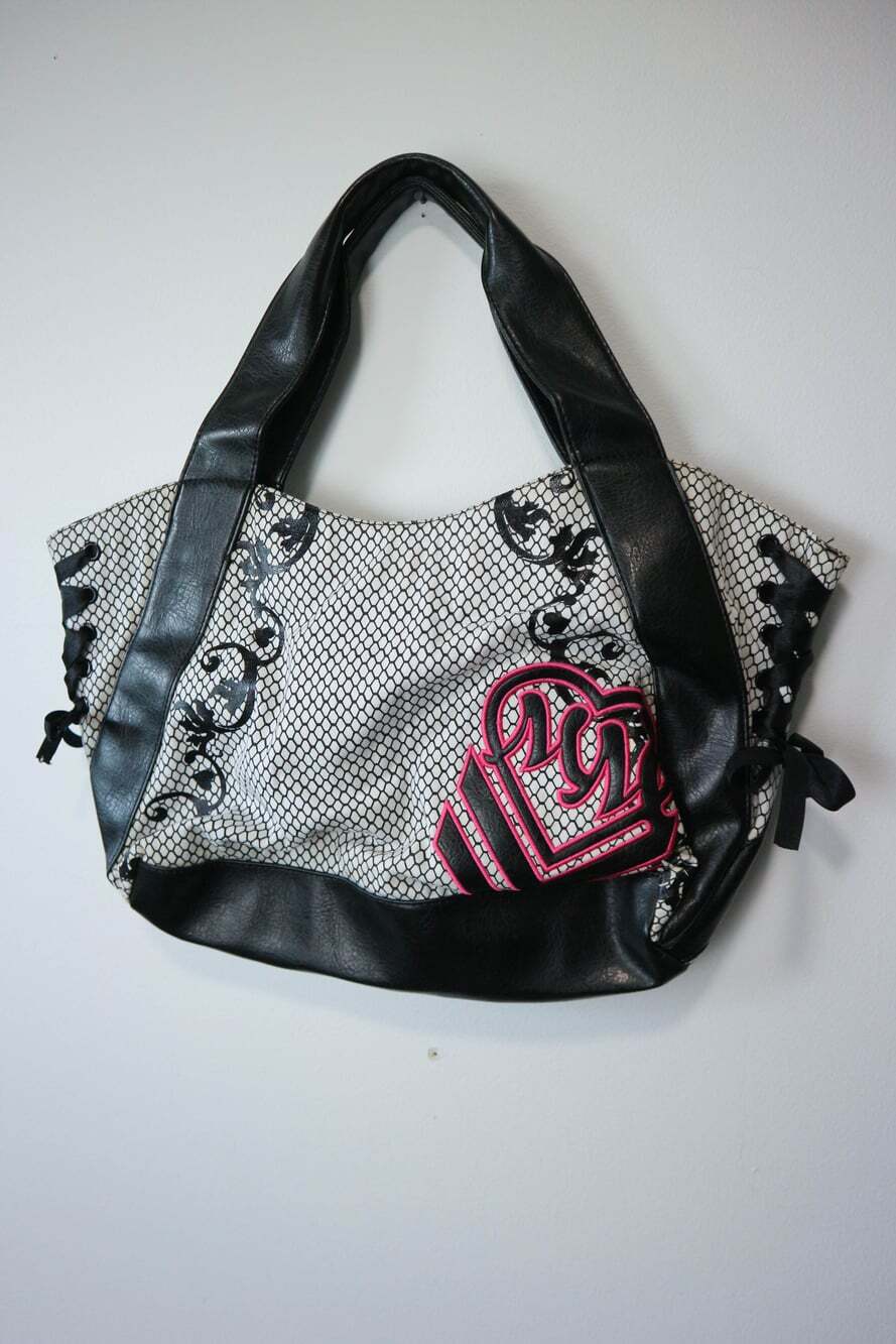 Metal Mulisha Y2K Patterned Faux Leather Bag Purse
